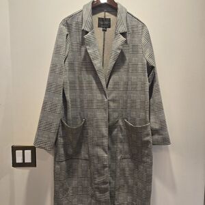Sanctuary Black and Gray Tailored Jacket Duster